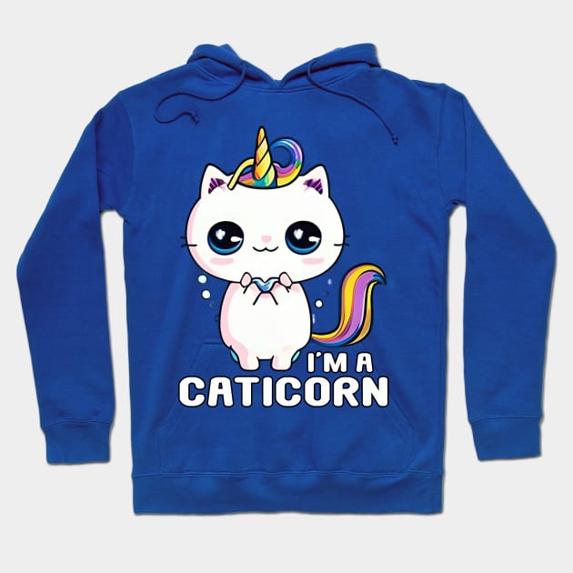 Kawaii I'm A Caticorn Unicorn Cat Kittycorn Hoodie by Splash Graphics